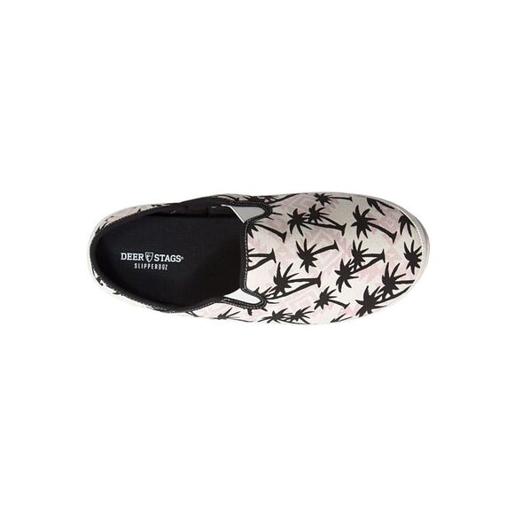 DEER STAGS Mens White Palm Tree Spike Toe Slip On Slippers Shoes 11 M - Picture 3 of 4